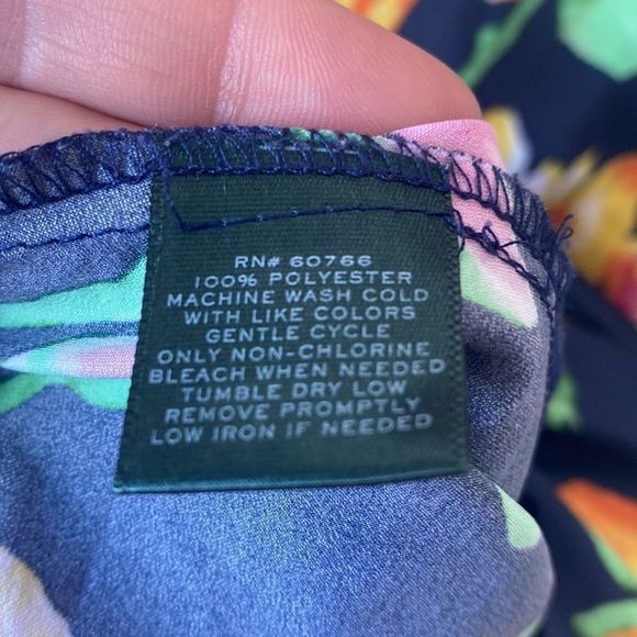 Ralph Lauren Satin Slip Floral Print Sz M - Picture 5 of 7